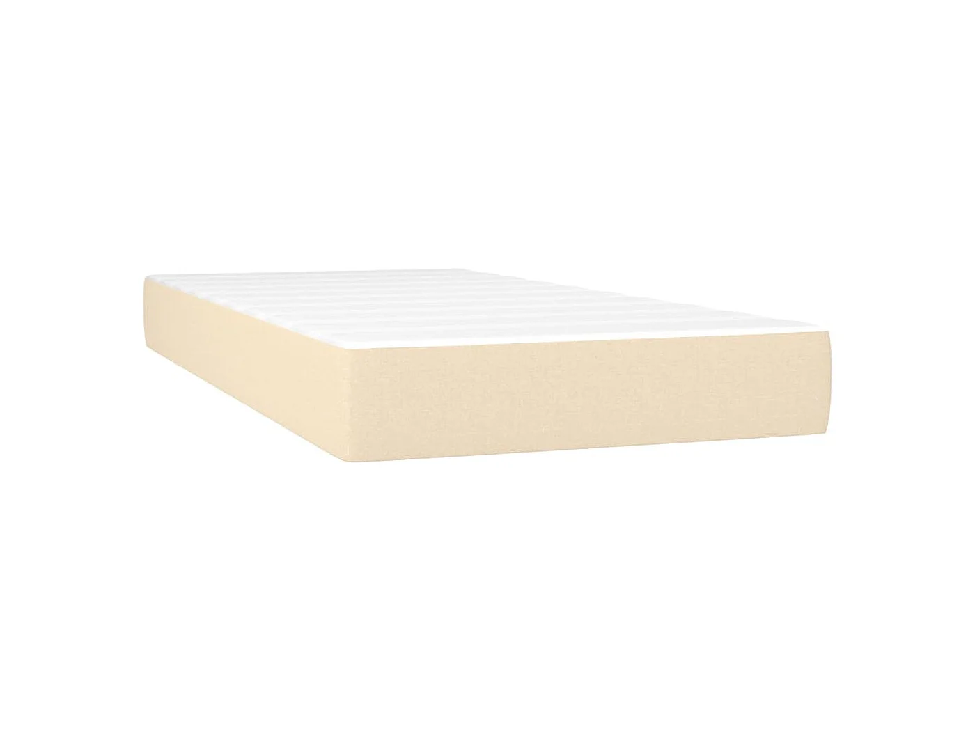Conjunto Boxspring - 80x200 cm + colchón tela color crema ES773579
