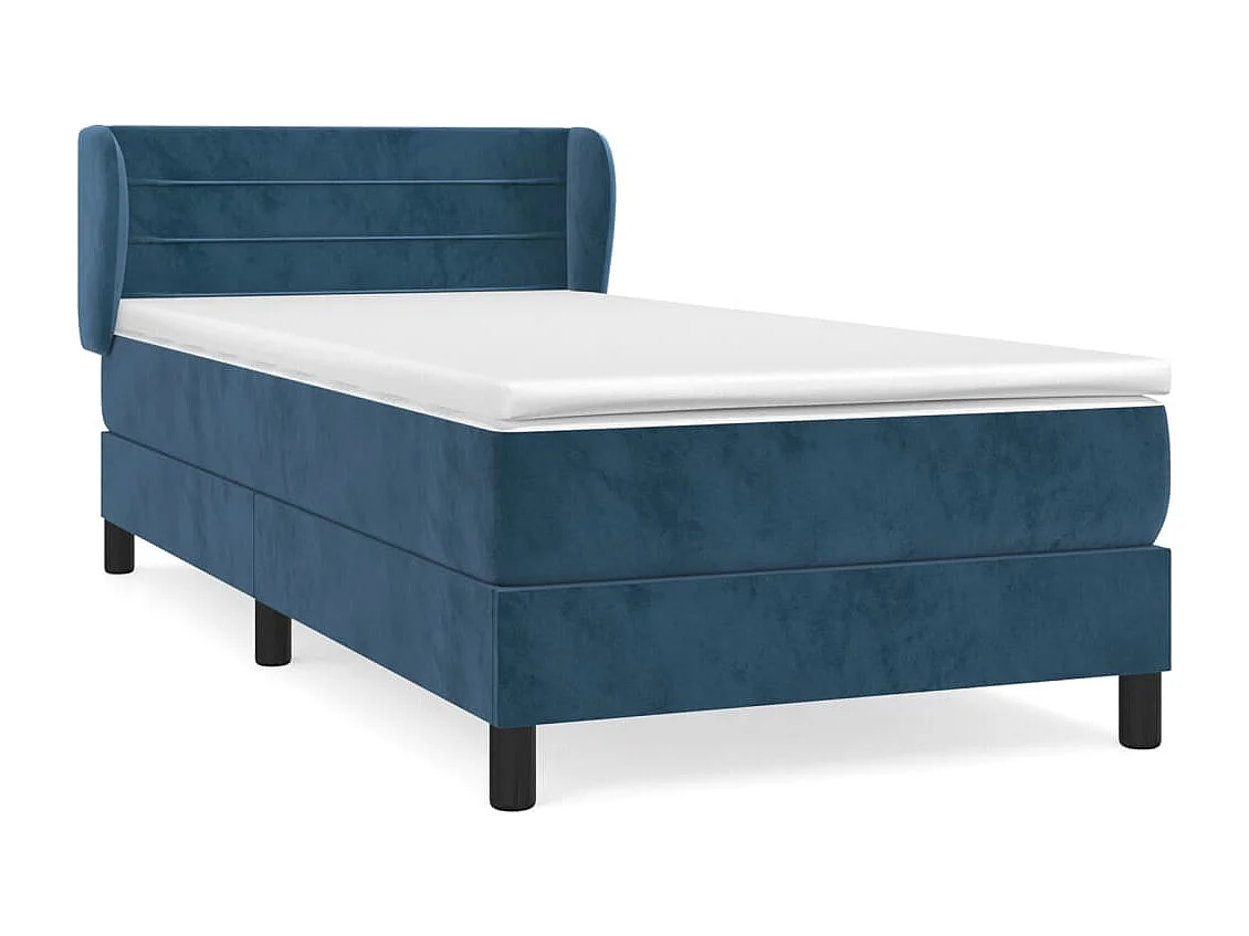Conjunto Boxspring - 100x200 cm + colchón terciopelo azul oscuro ES994023