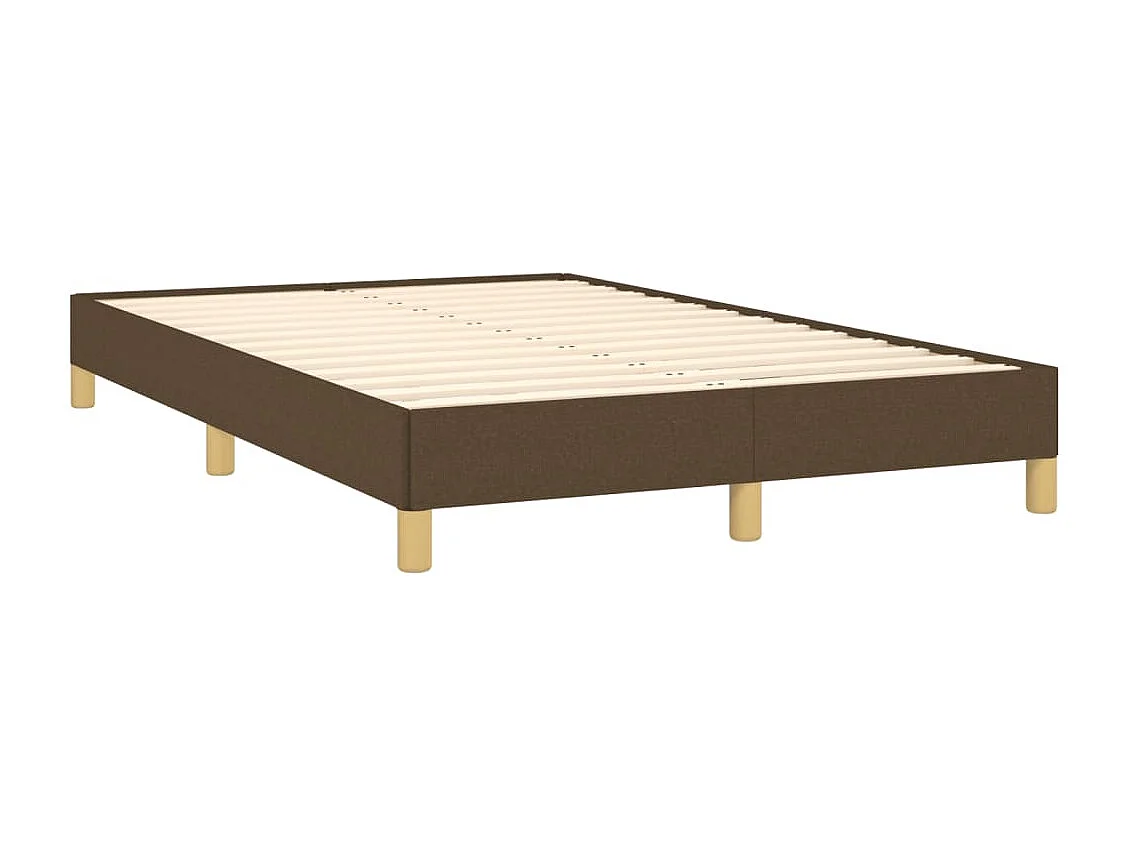 Cama continental boxspring com colchão 120x190 cm tecido castanho-escuro PT511801