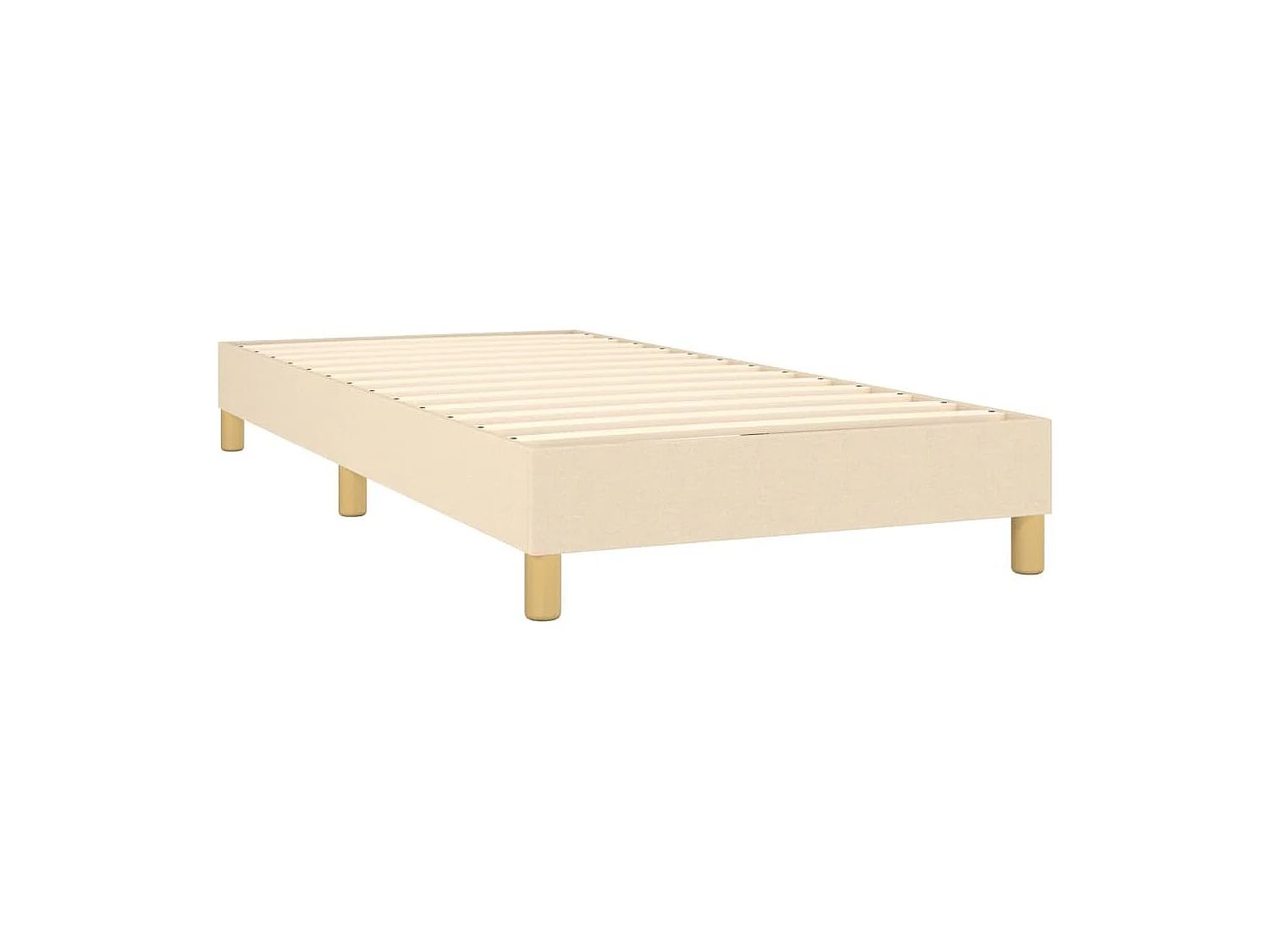 Ensemble complet boxspring + matelas LED Crème 80x200 cm Tissu FR41310