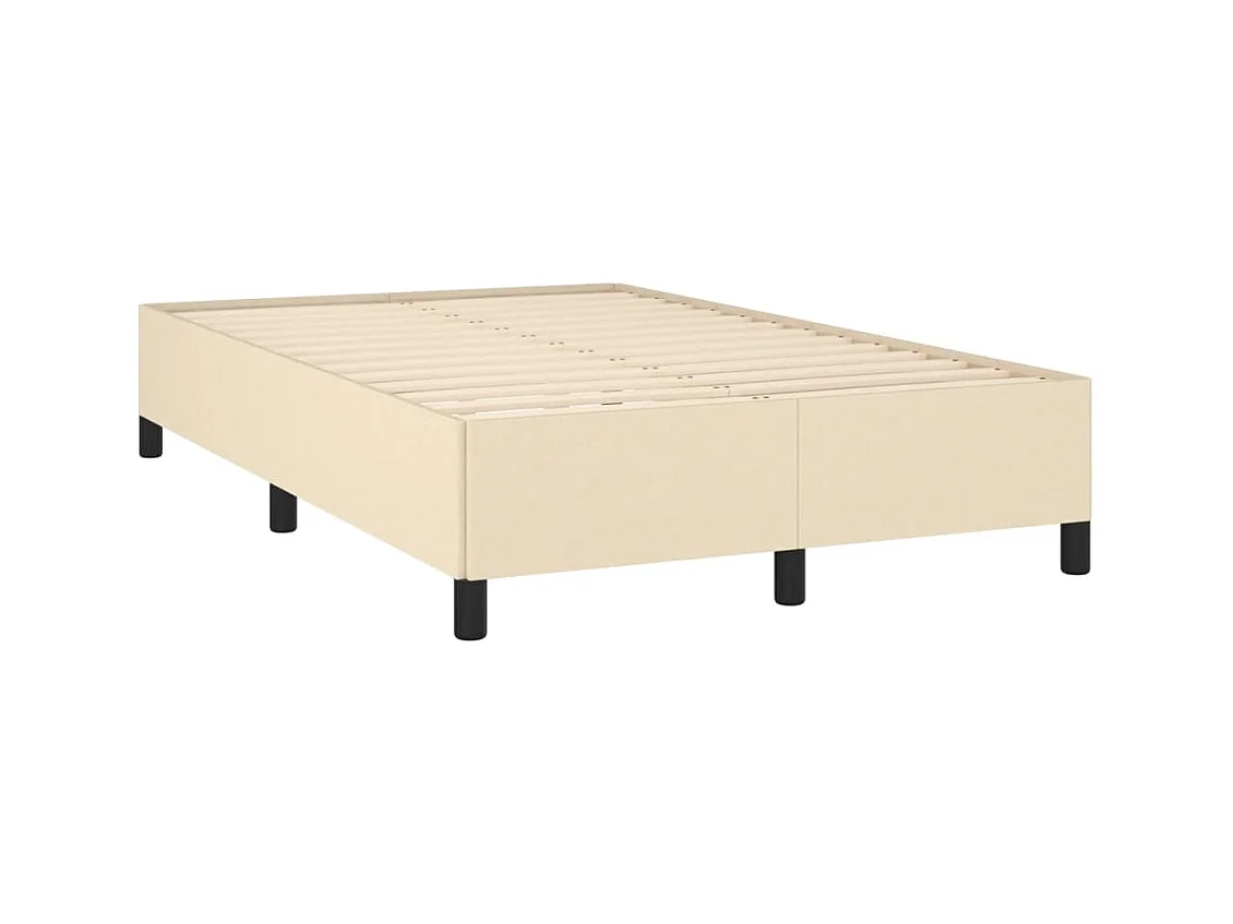 Boxspring met matras stof crèmekleurig 120x190 cm BE436194