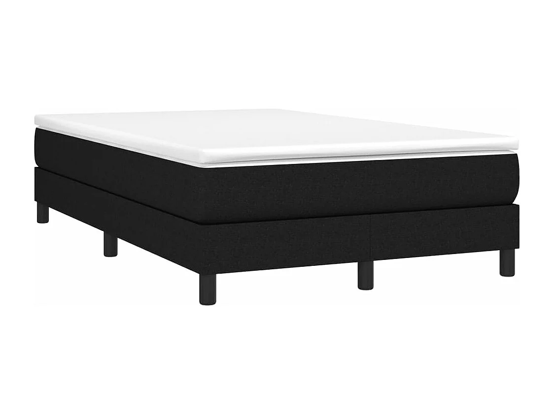 Cama continental boxspring com colchão 120x190 cm tecido preto PT110041
