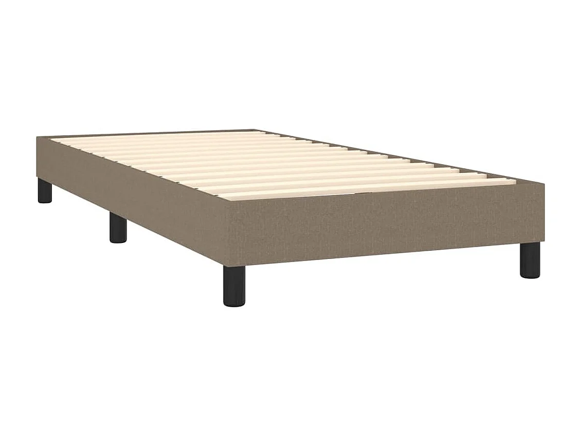 Cama continental com molas+ colchão 90x190 cm tecido castanho-acinzentado PT537478