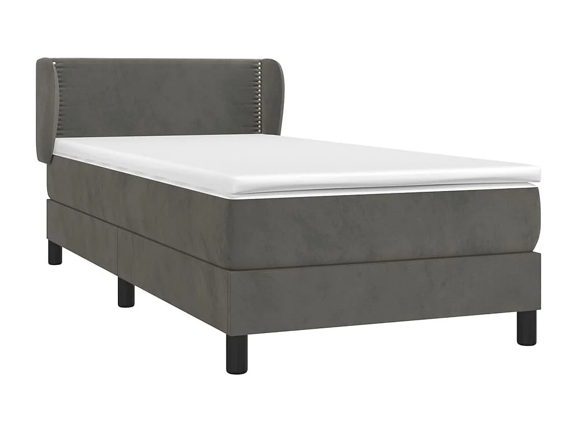 Ensemble complet boxspring + matelas Gris foncé 100x200 cm FR68344