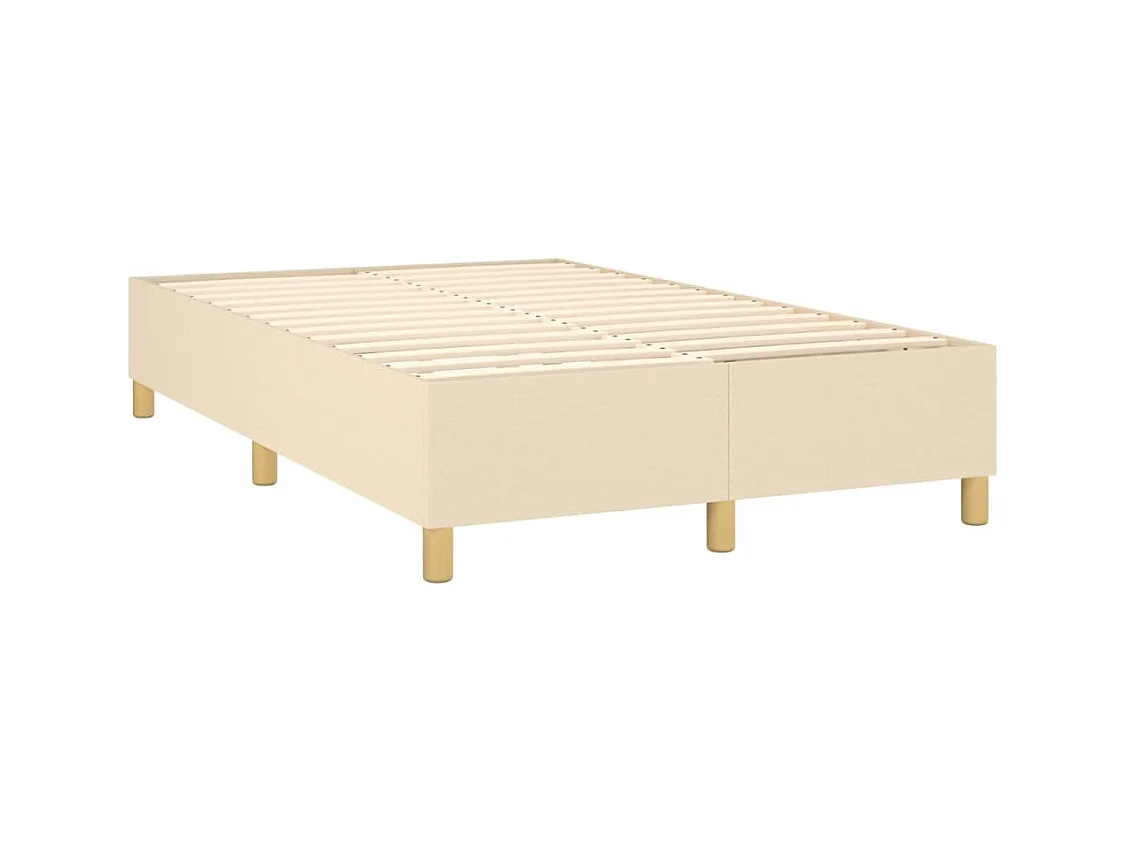 Ensemble complet boxspring + matelas + Banc Crème 120x200 cm Tissu FR98571