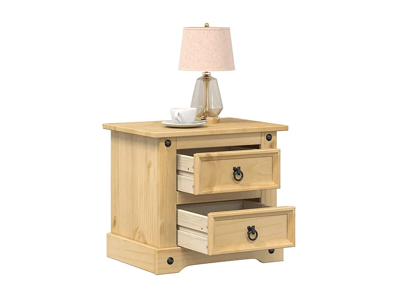 Nachtkastje Corona 53x39x50 cm massief grenenhout BE860498