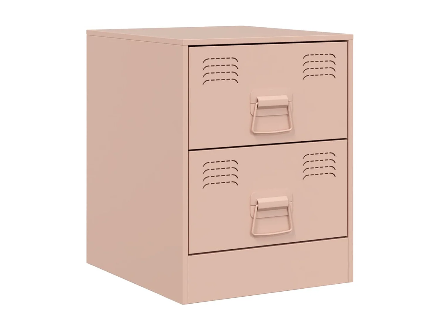 Table de chevet rose 34,5x39x44 cm acier FR12157