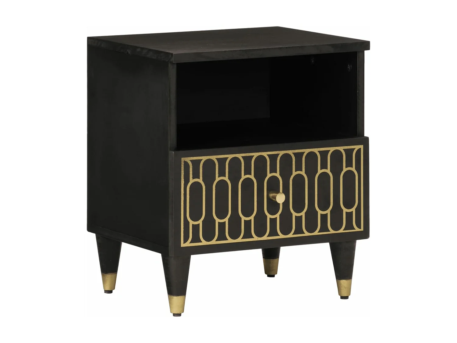 Table de chevet 40x33x46 cm Bois de manguier solide FR55144