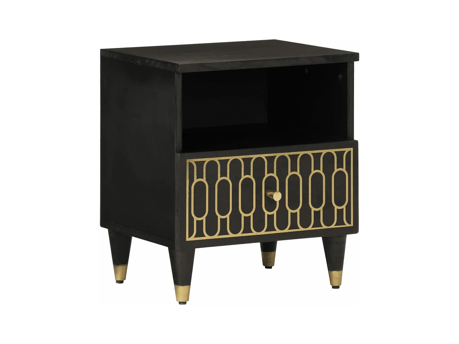 Table de chevet 40x33x46 cm Bois de manguier solide FR55144