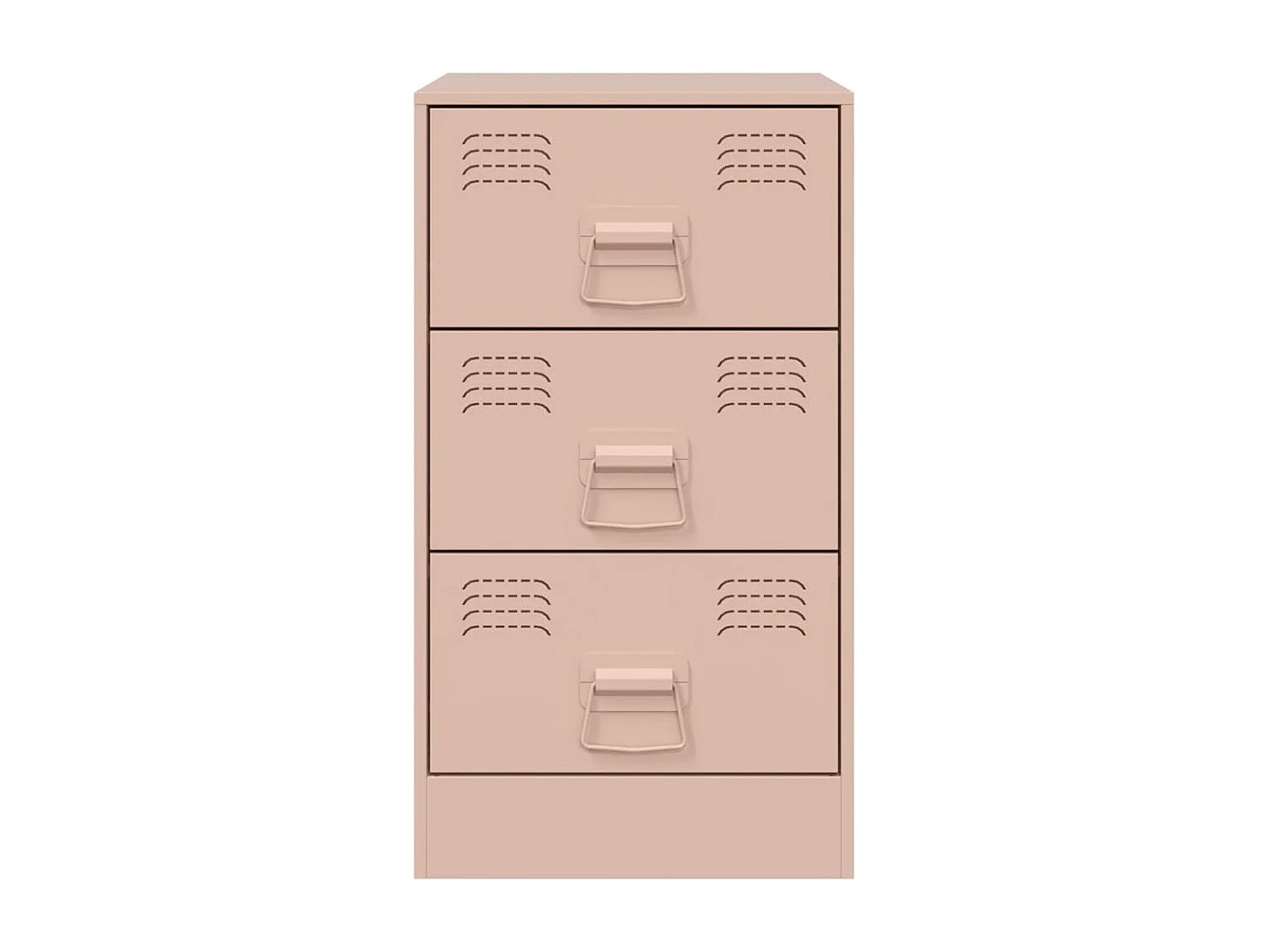 Lot de 2 Tables de chevet rose 34,5x39x62 cm acier FR45522