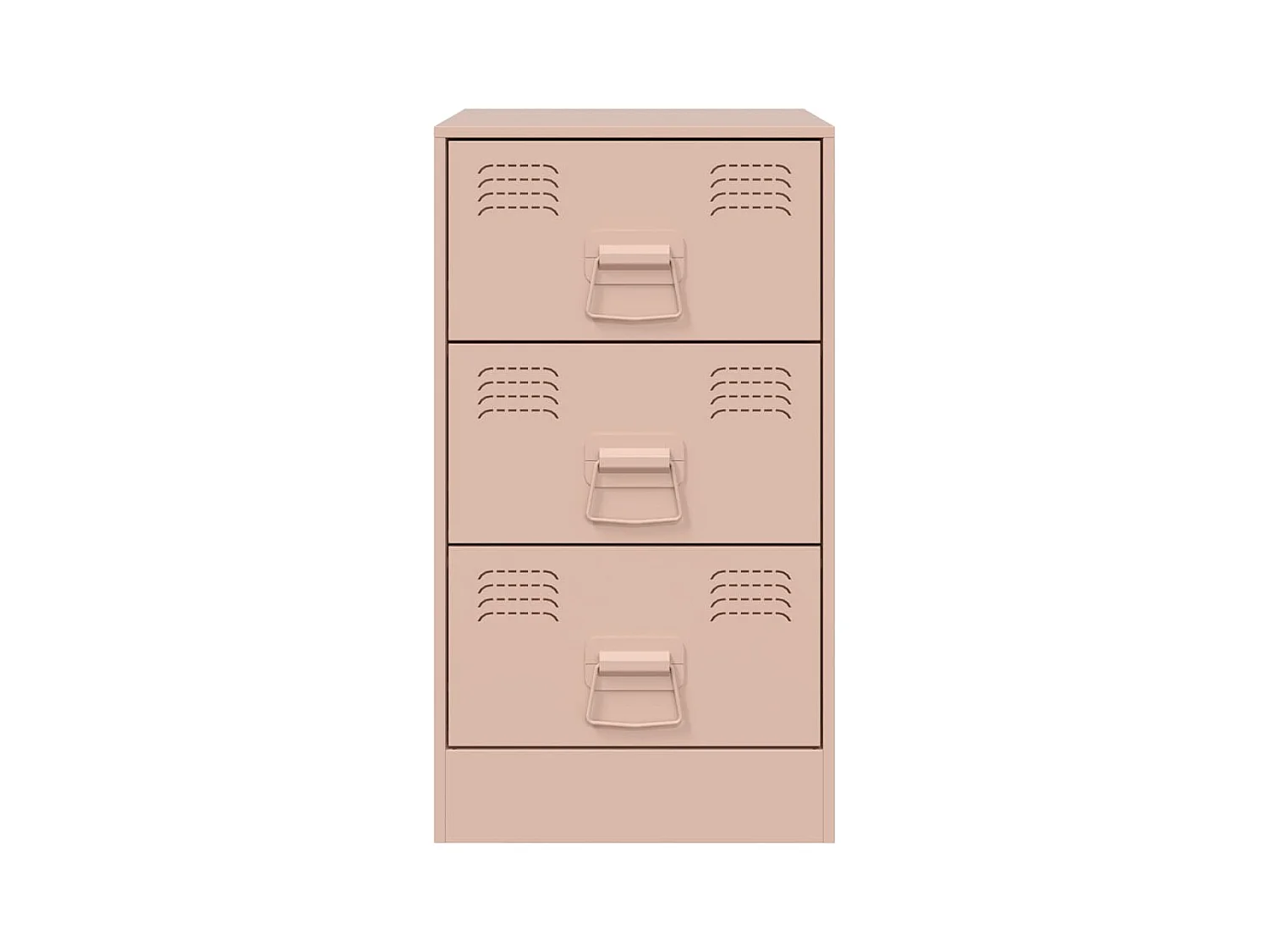 Lot de 2 Tables de chevet rose 34,5x39x62 cm acier FR45522