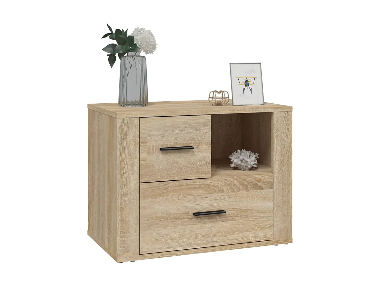 Table de chevet Chêne sonoma 60x36x45 cm Bois d'ingénierie FR88019