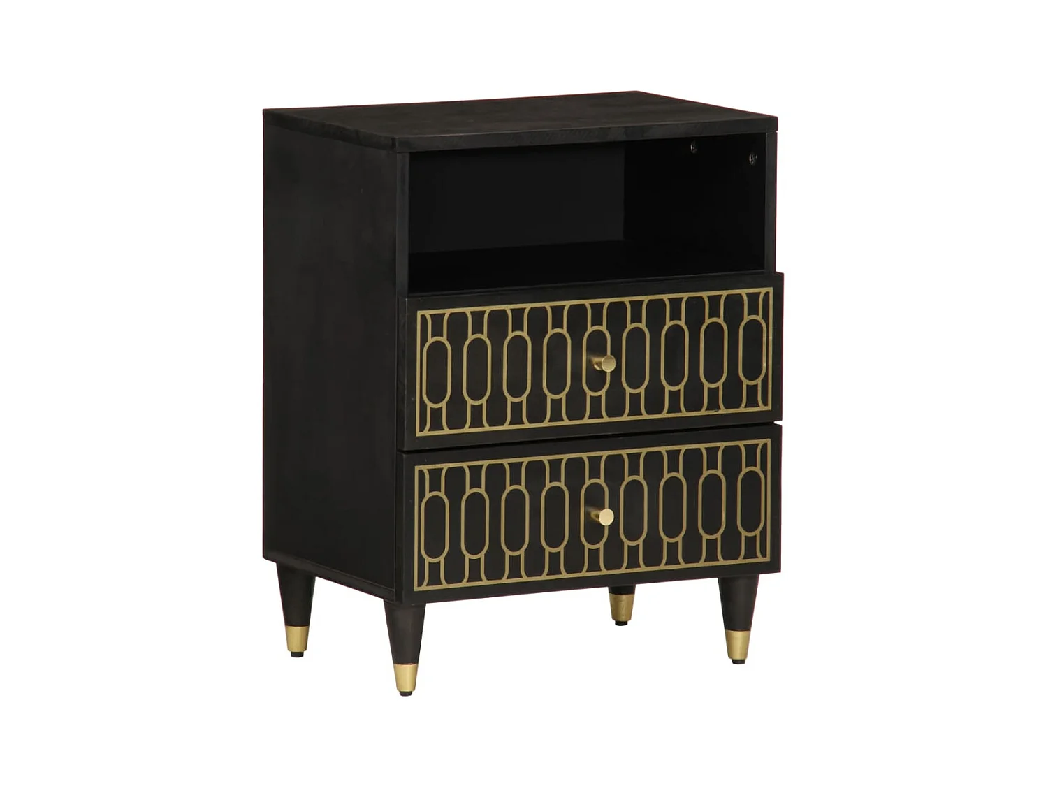 Table de chevet 50x33x60 cm bois de manguier massif FR56818