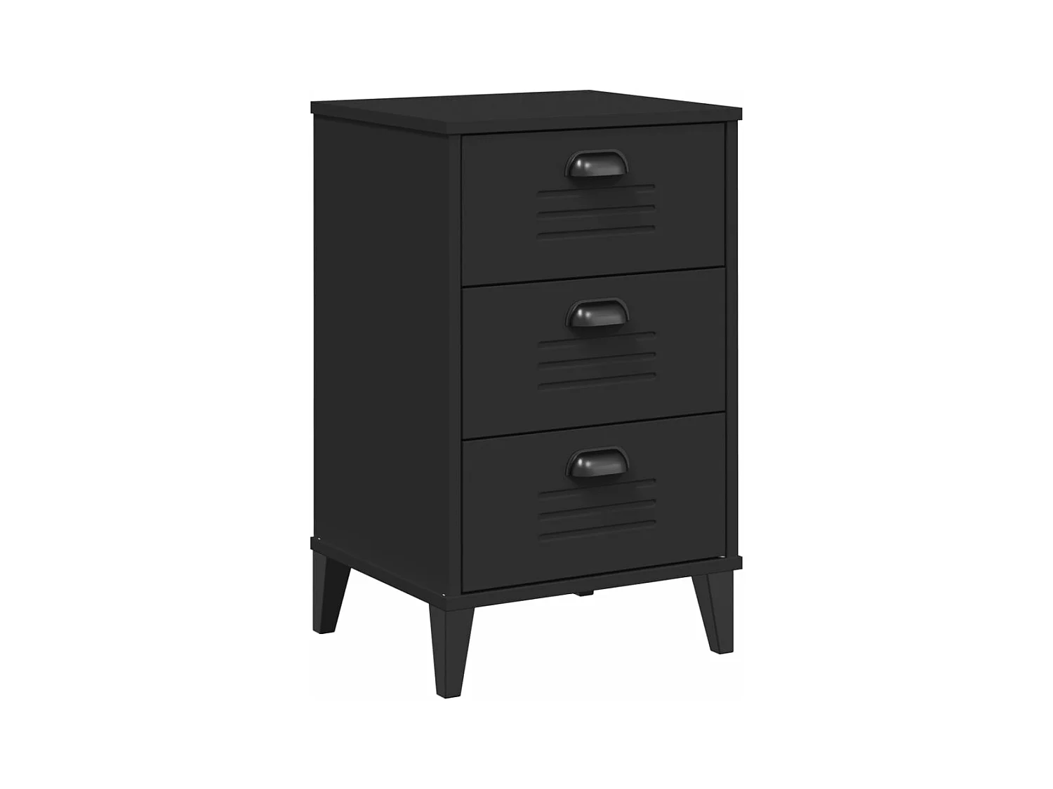 Mesa de cabeceira VIKEN derivados de madeira preto PT297693