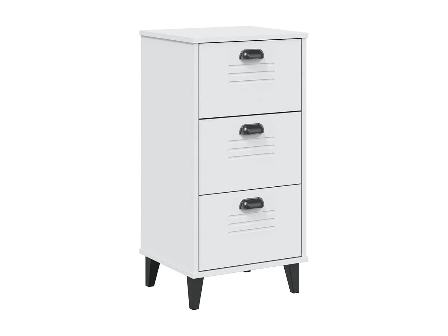 Table de chevet VIKEN blanc bois d'ingénierie FR86081