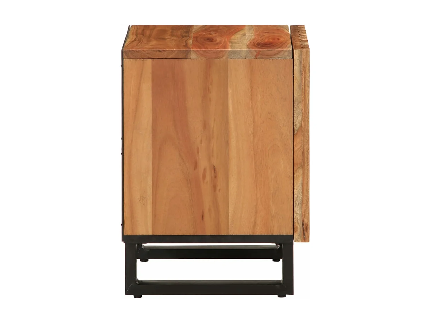 Lot de 2 Tables de chevet 40x34x46 cm bois d'acacia massif FR49408