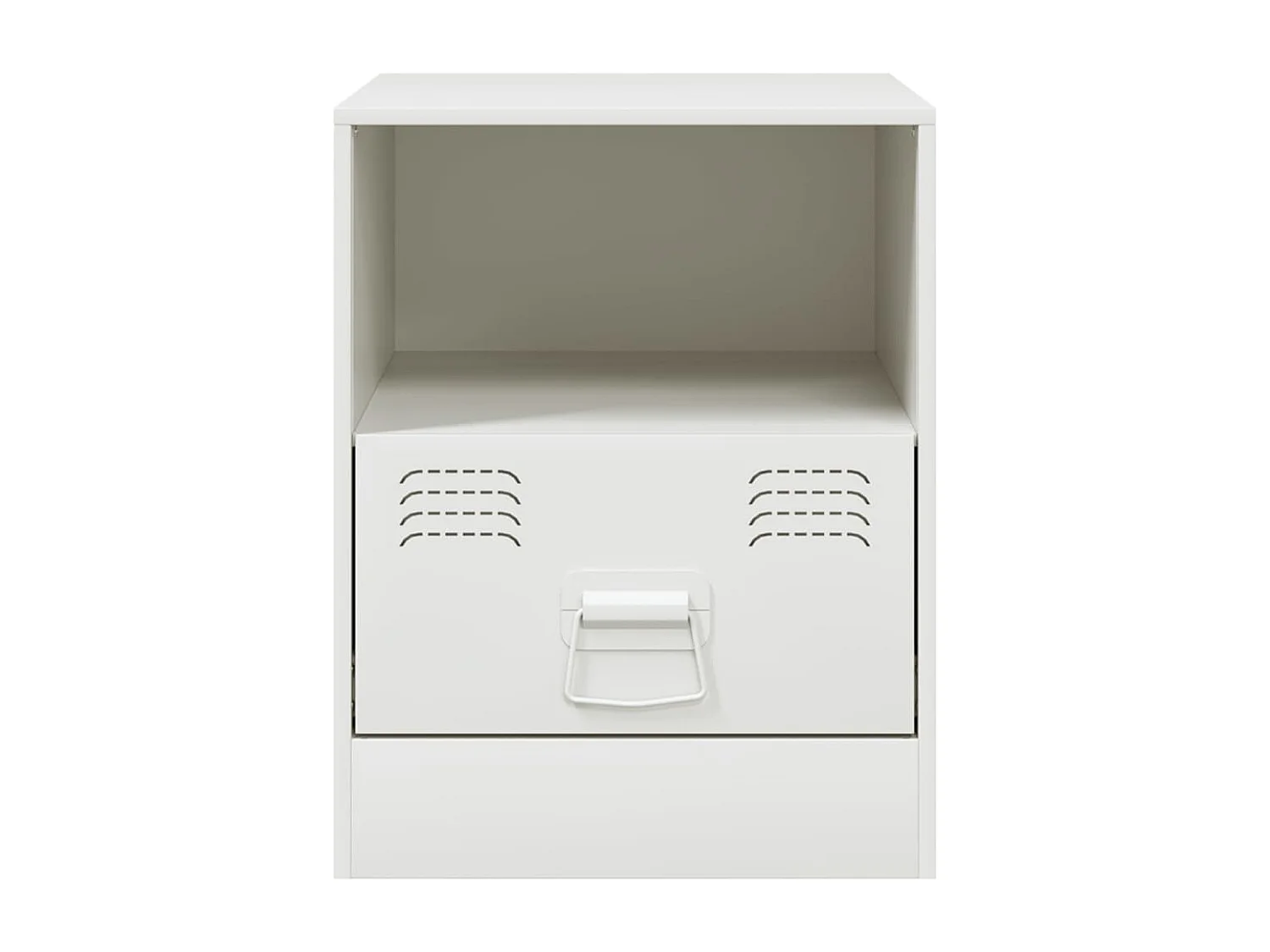 Lot de 2 Tables de chevet blanc 34,5x39x44 cm acier FR46322