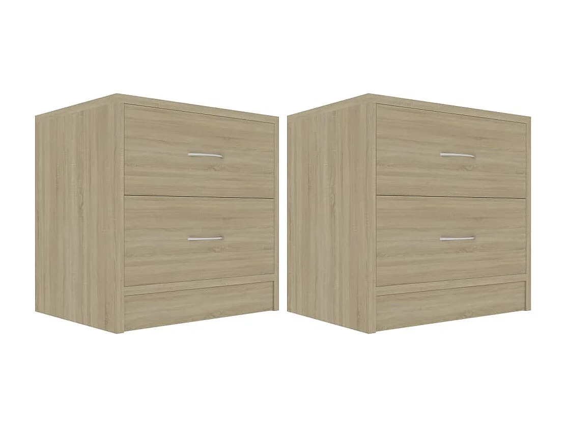 Lot de 2 Tables de chevet  Chêne sonoma 40x30x40cm Bois d'ingénierie FR91916