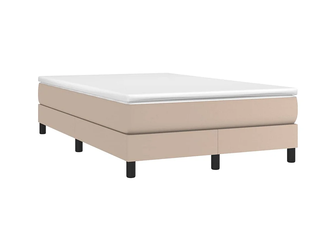 Conjunto Boxspring - 120x190cm + colchón cuero sintético capuchino ES847592