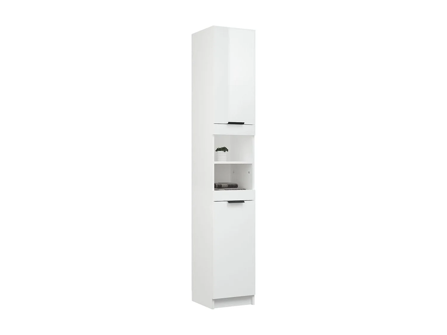 Armoire de salle de bain Blanc brillant 32x34x188,5 cm FR49040