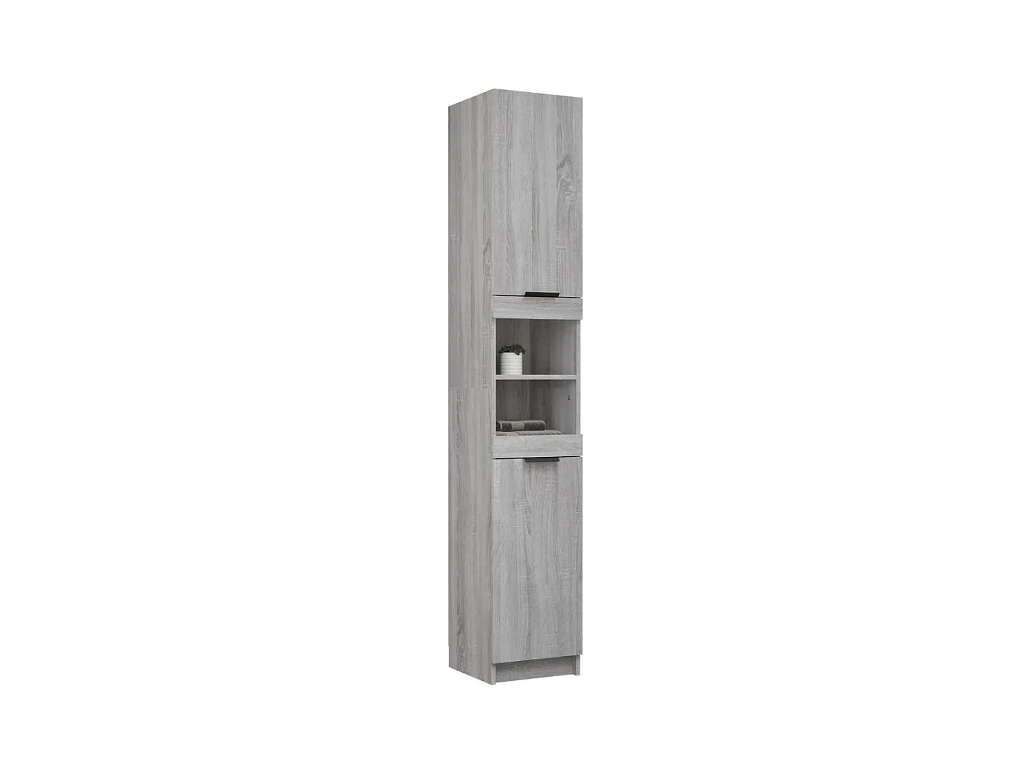 Armoire de bain Sonoma gris 32x34x188,5 cm Bois d'ingénierie FR88296