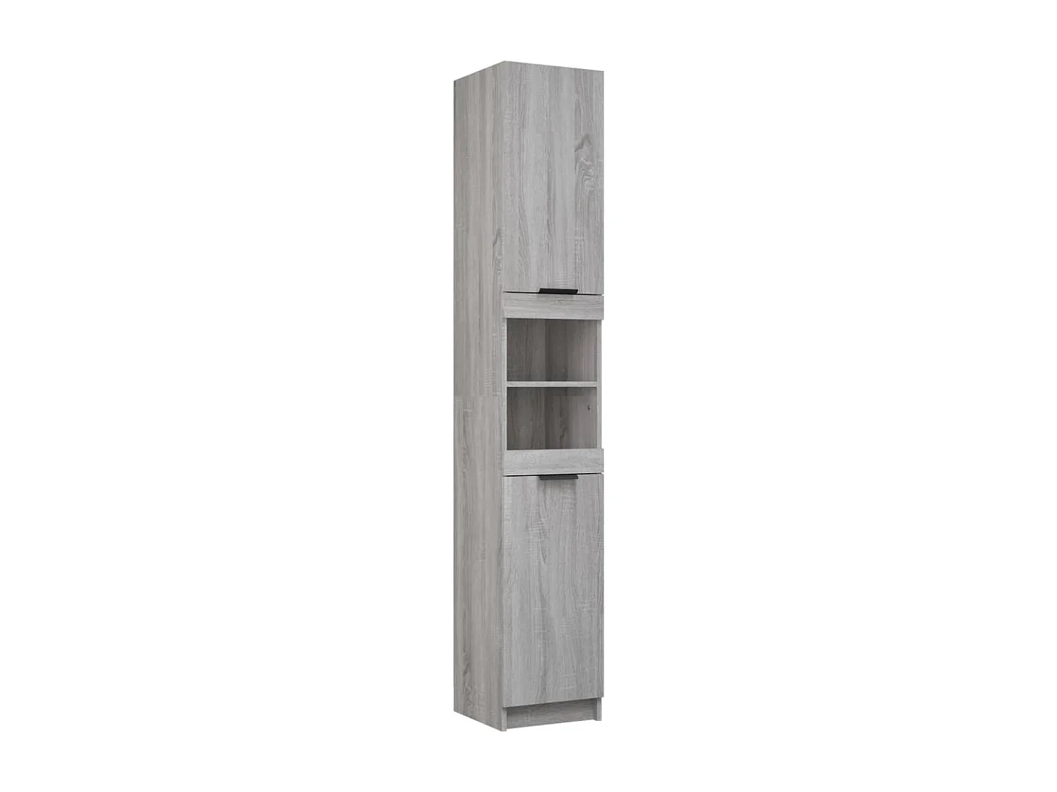 Armoire de bain Sonoma gris 32x34x188,5 cm Bois d'ingénierie FR88296