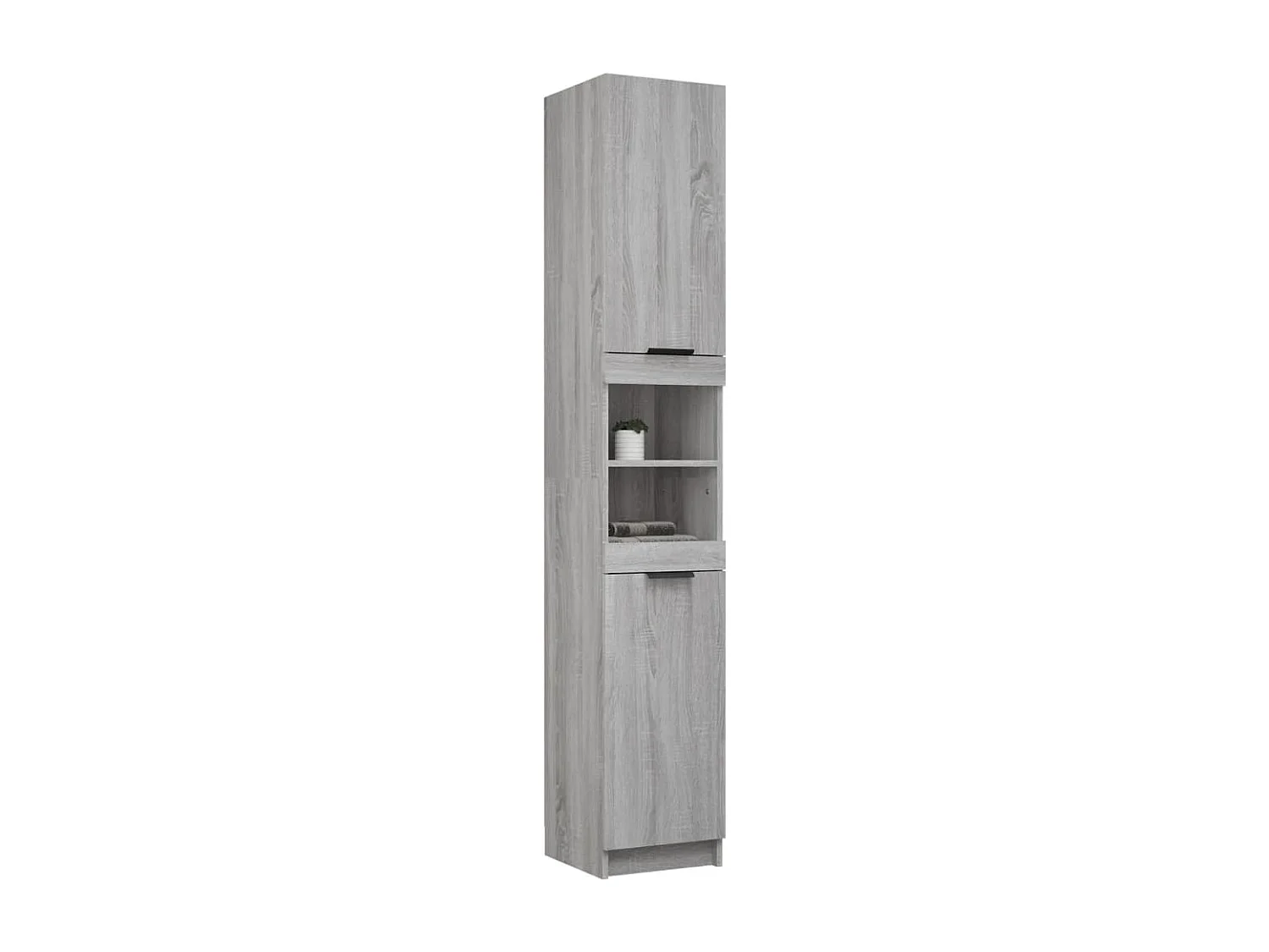 Armoire de bain Sonoma gris 32x34x188,5 cm Bois d'ingénierie FR88296
