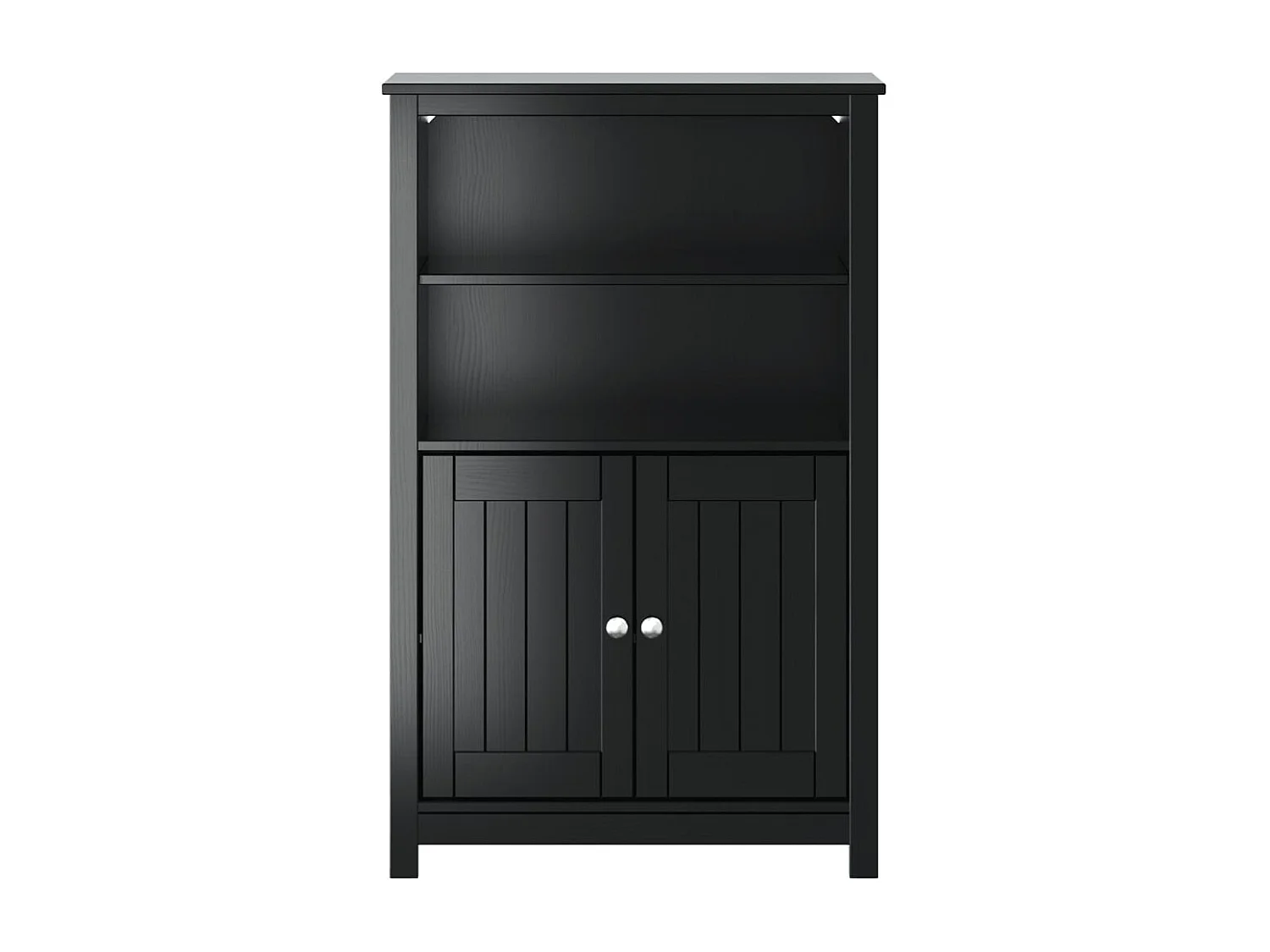 Armoire de salle de bain BERG noir 69,5x34x110 cm pin massif FR92471