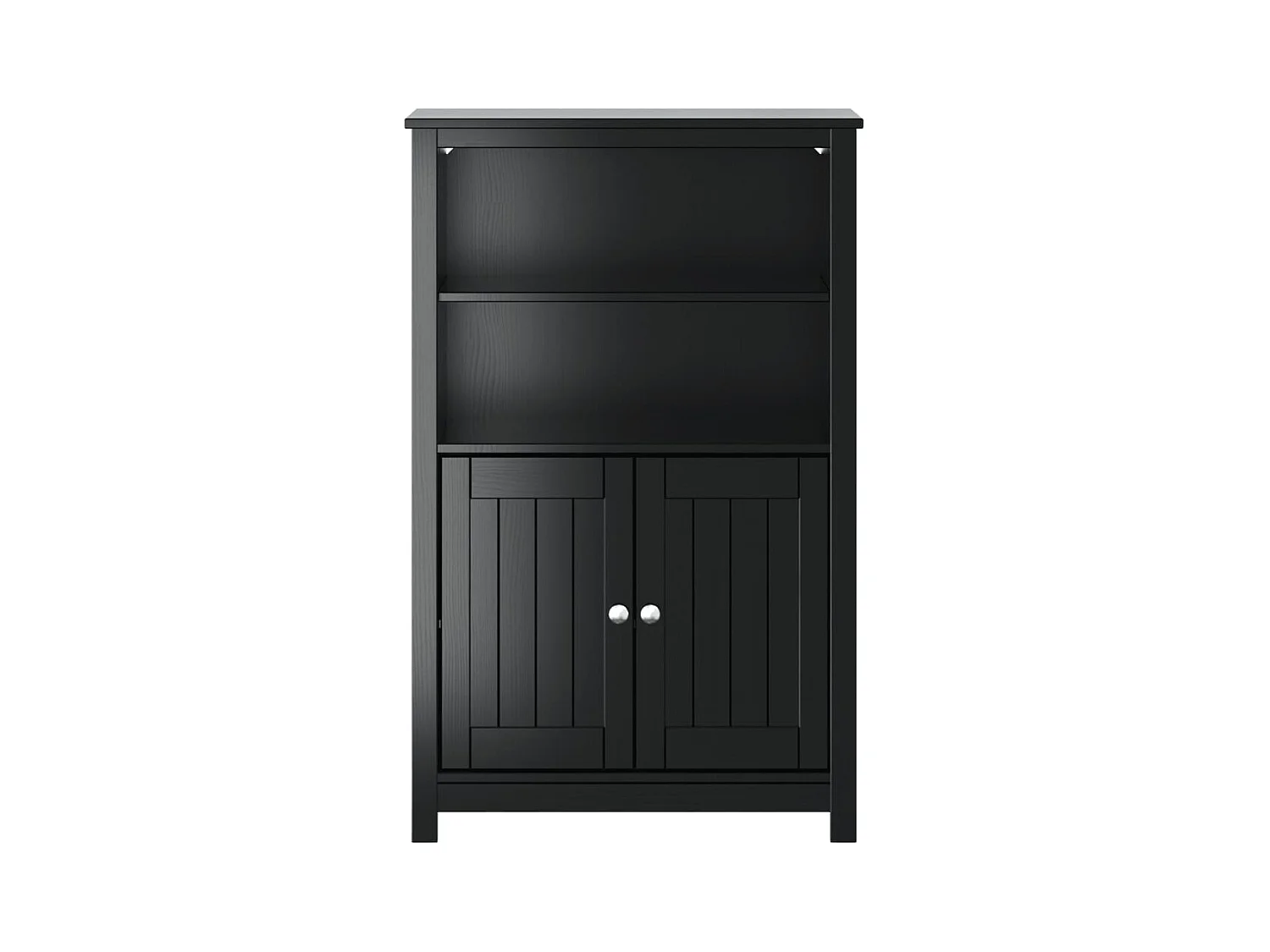 Armoire de salle de bain BERG noir 69,5x34x110 cm pin massif FR92471