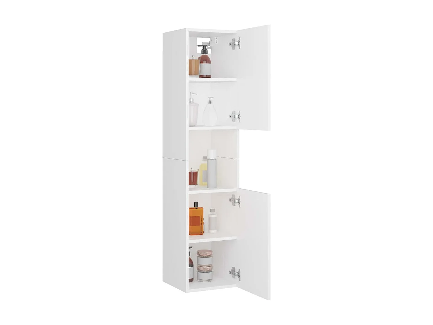Armoire de salle de bain Blanc 30x30x130 cm Bois d’ingénierie FR91676