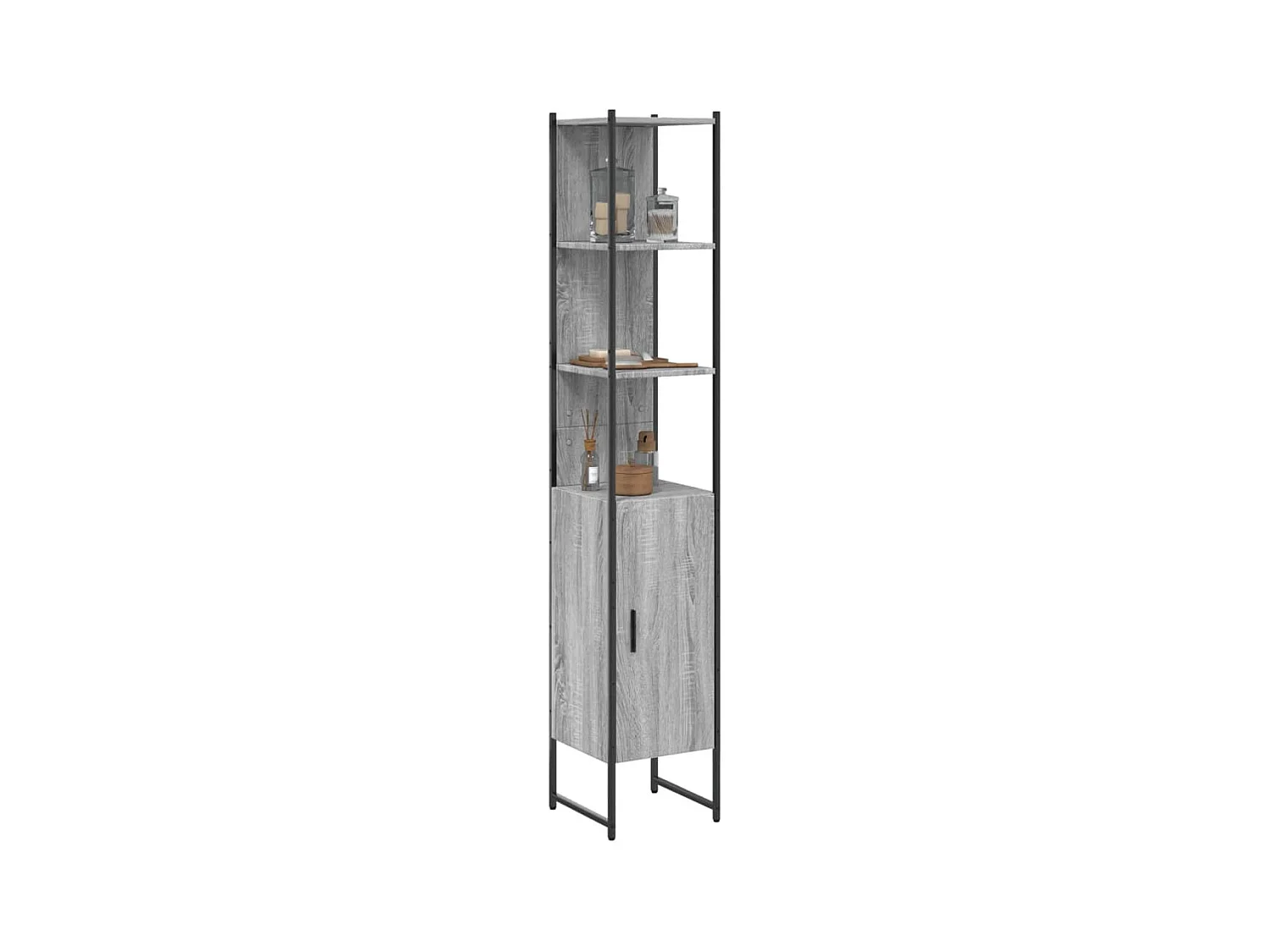 Armoire de salle de bain sonoma gris bois d'ingénierie FR36493