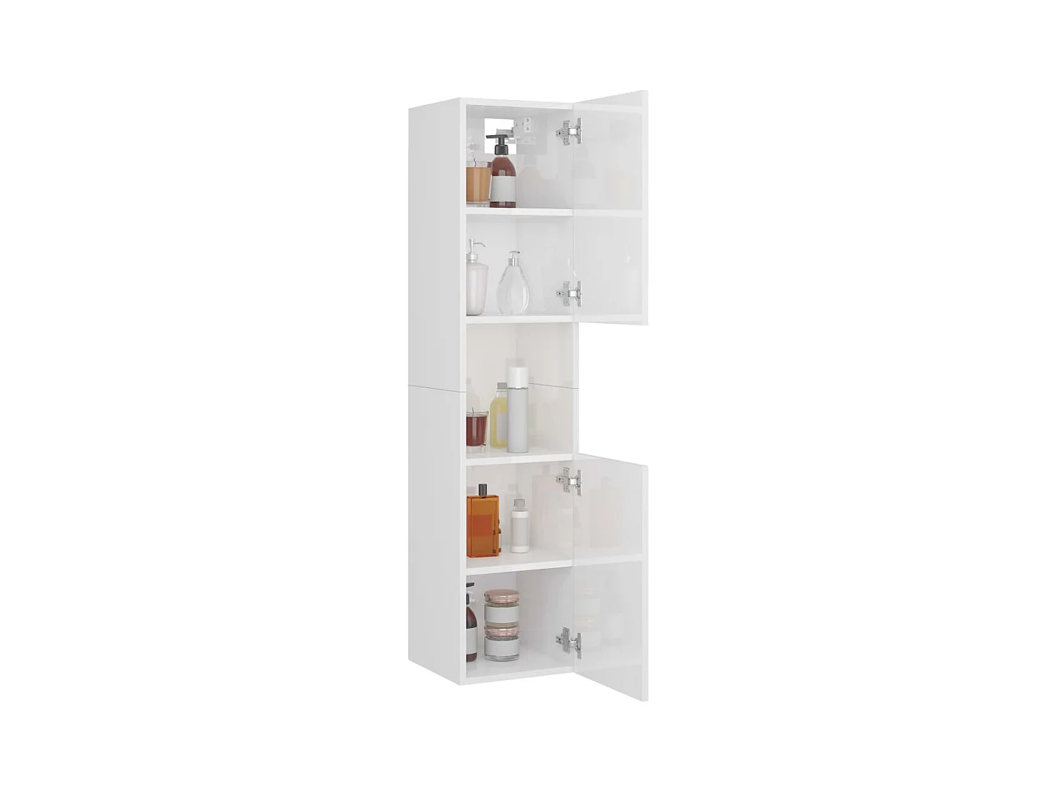 Armoire de salle de bain Blanc brillant 30x30x130 cm Aggloméré FR65928