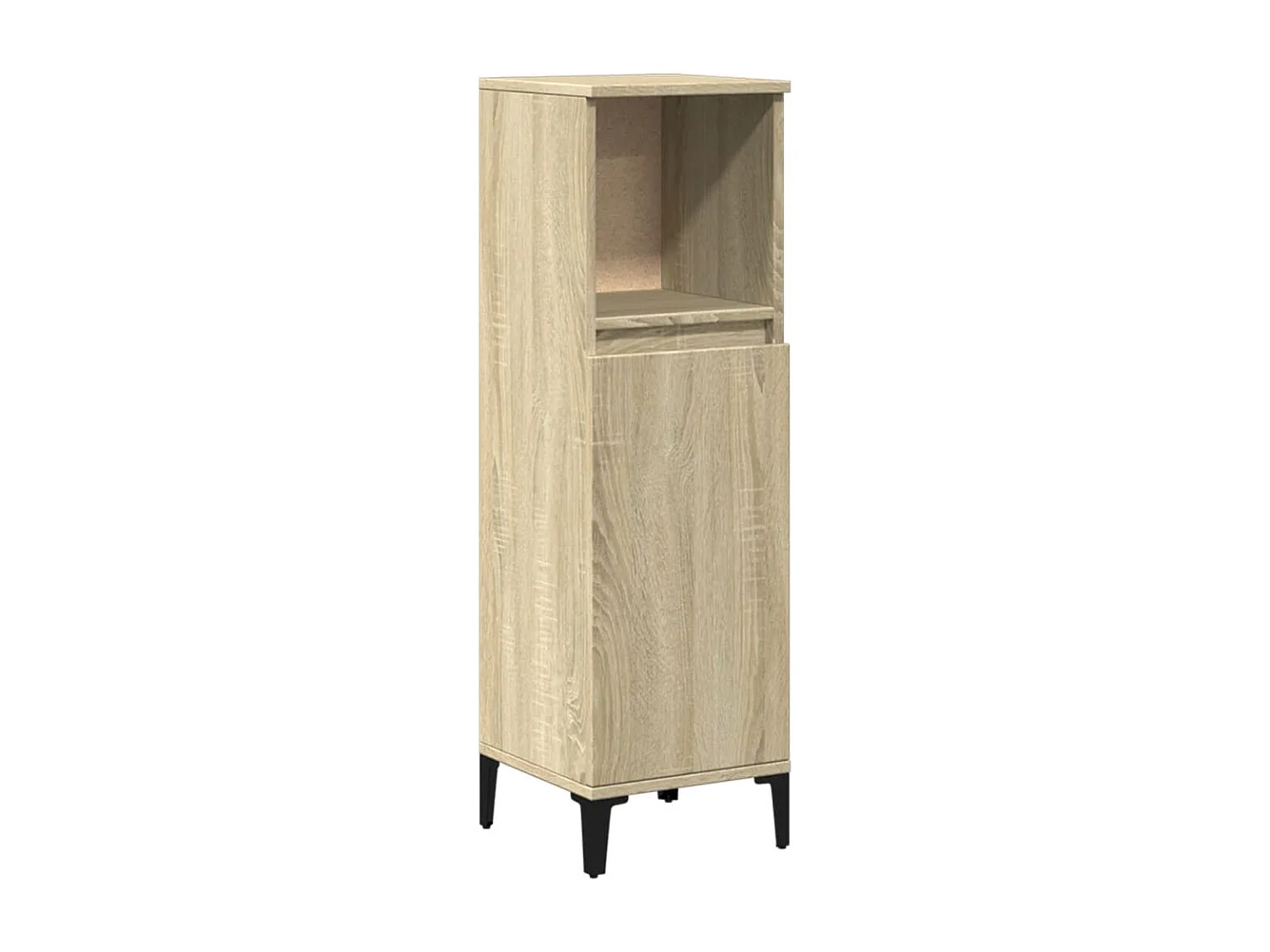 Armario de baño madera contrachapada roble Sonoma 30x30x100 cm ES717934