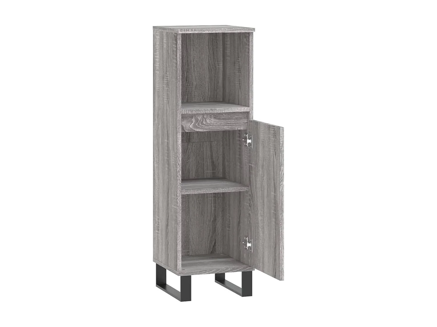 Armoire salle de bain sonoma gris 30x30x100 cm FR42893