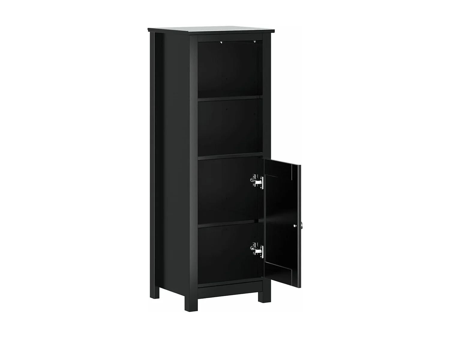 Armoire de salle de bain BERG noir 40x34x110 cm pin massif FR48627
