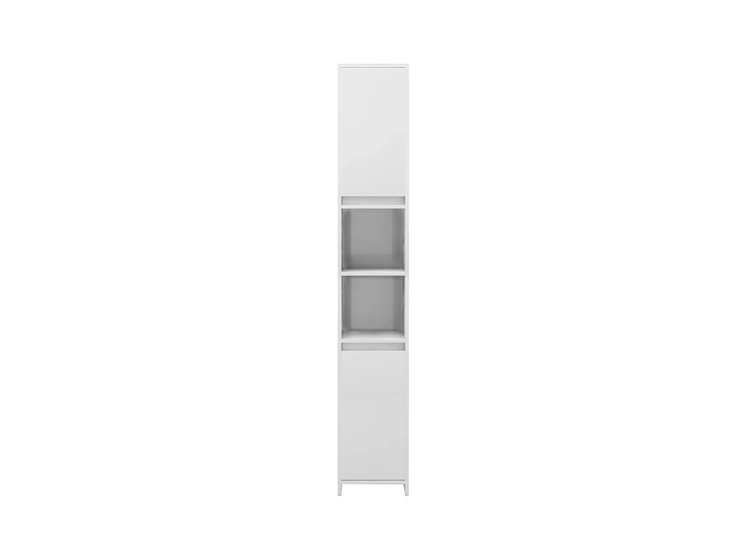 Armoire de salle de bain Blanc brillant 30x30x183,5cm Aggloméré FR81277