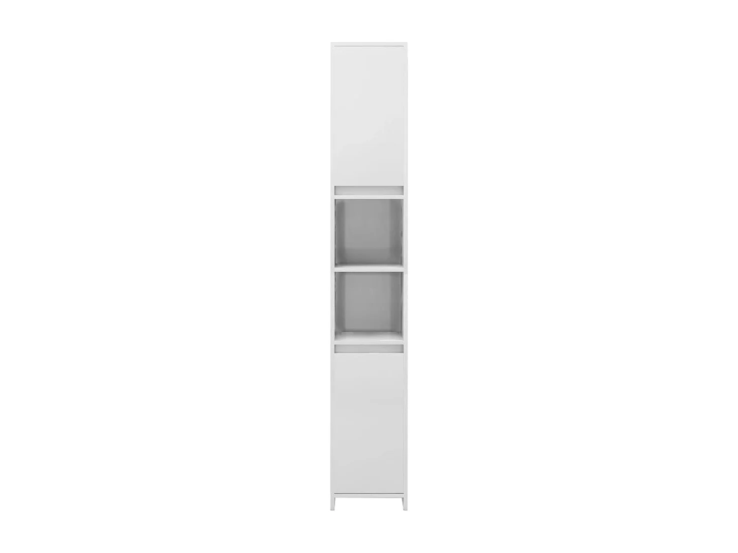 Armoire de salle de bain Blanc brillant 30x30x183,5cm Aggloméré FR81277