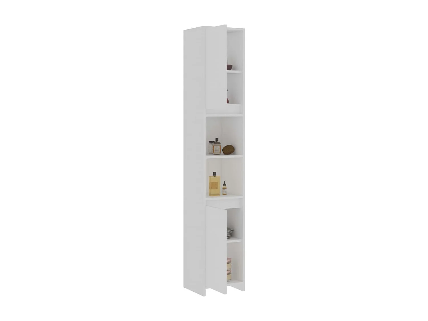 Armoire de salle de bain Blanc 30x30x183,5 cm Bois d'ingénierie FR49880