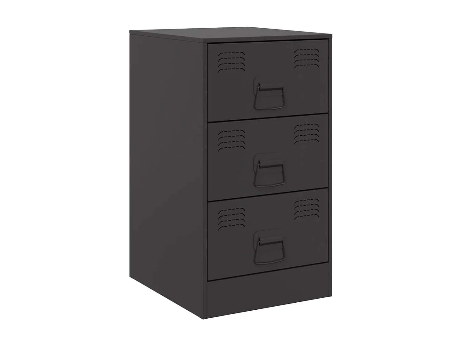 Table de chevet noir 34,5x39x62 cm acier FR62339