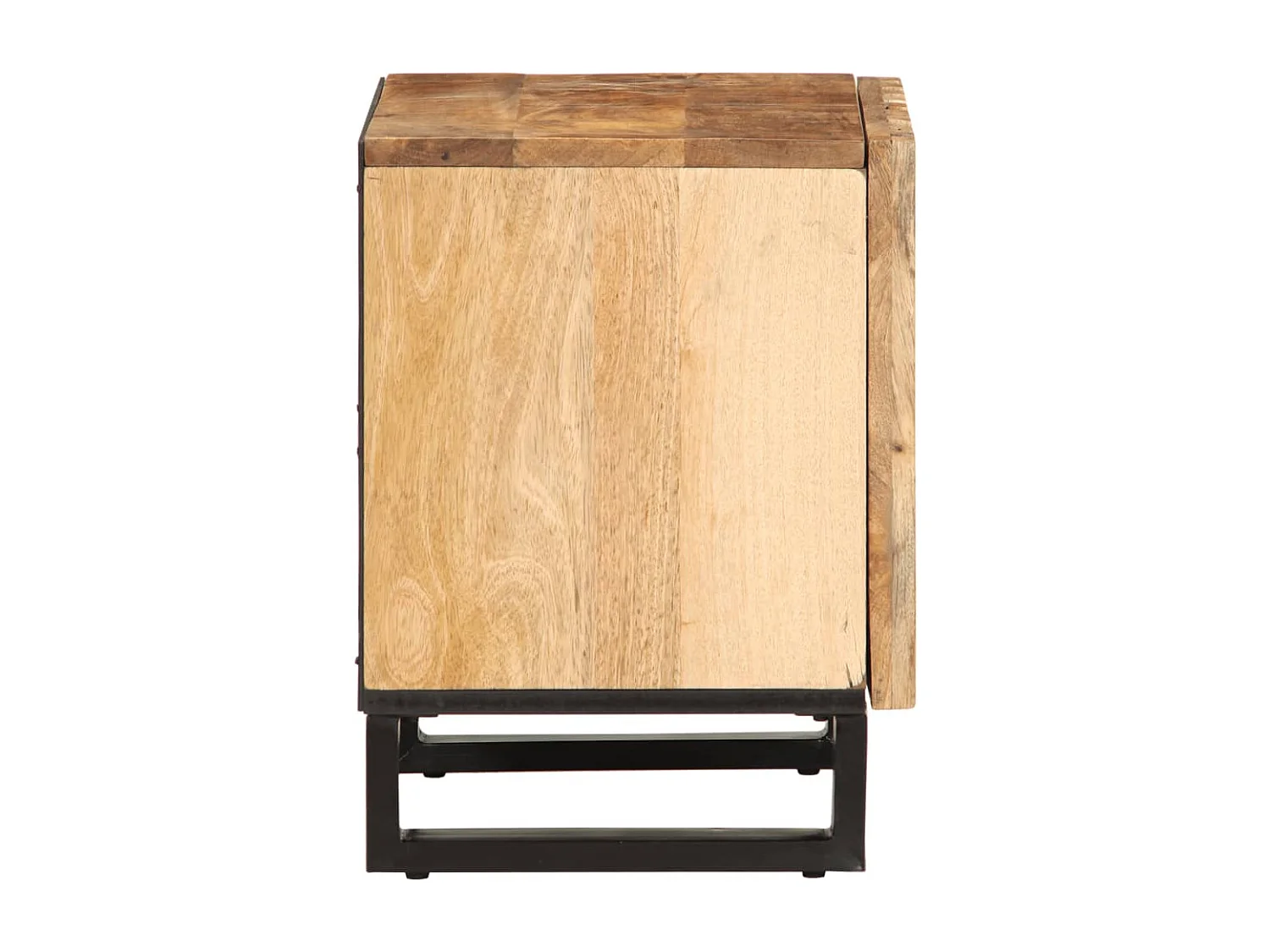 Nachtkastje 40x34x46 cm massief ruw mangohout BE157674