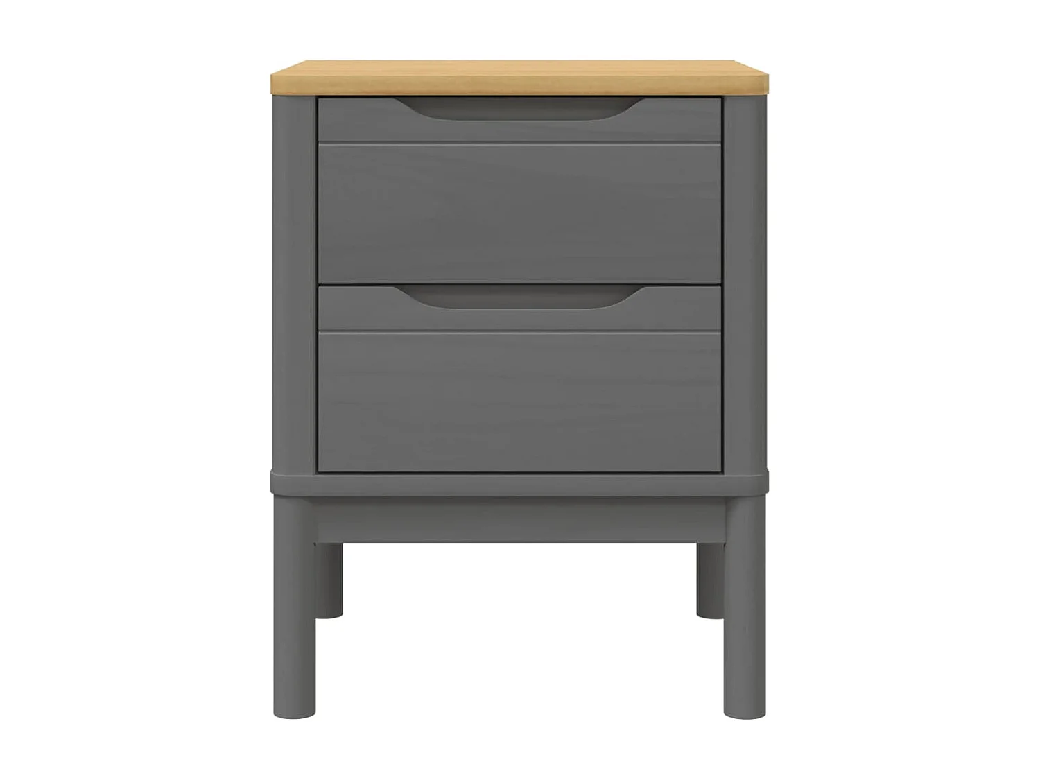 Table de chevet FLORO gris 45x39x57 cm bois de pin massif FR38078