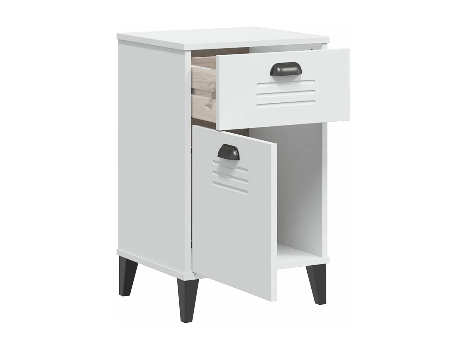 Mesa de cabeceira VIKEN derivados de madeira branco PT374847