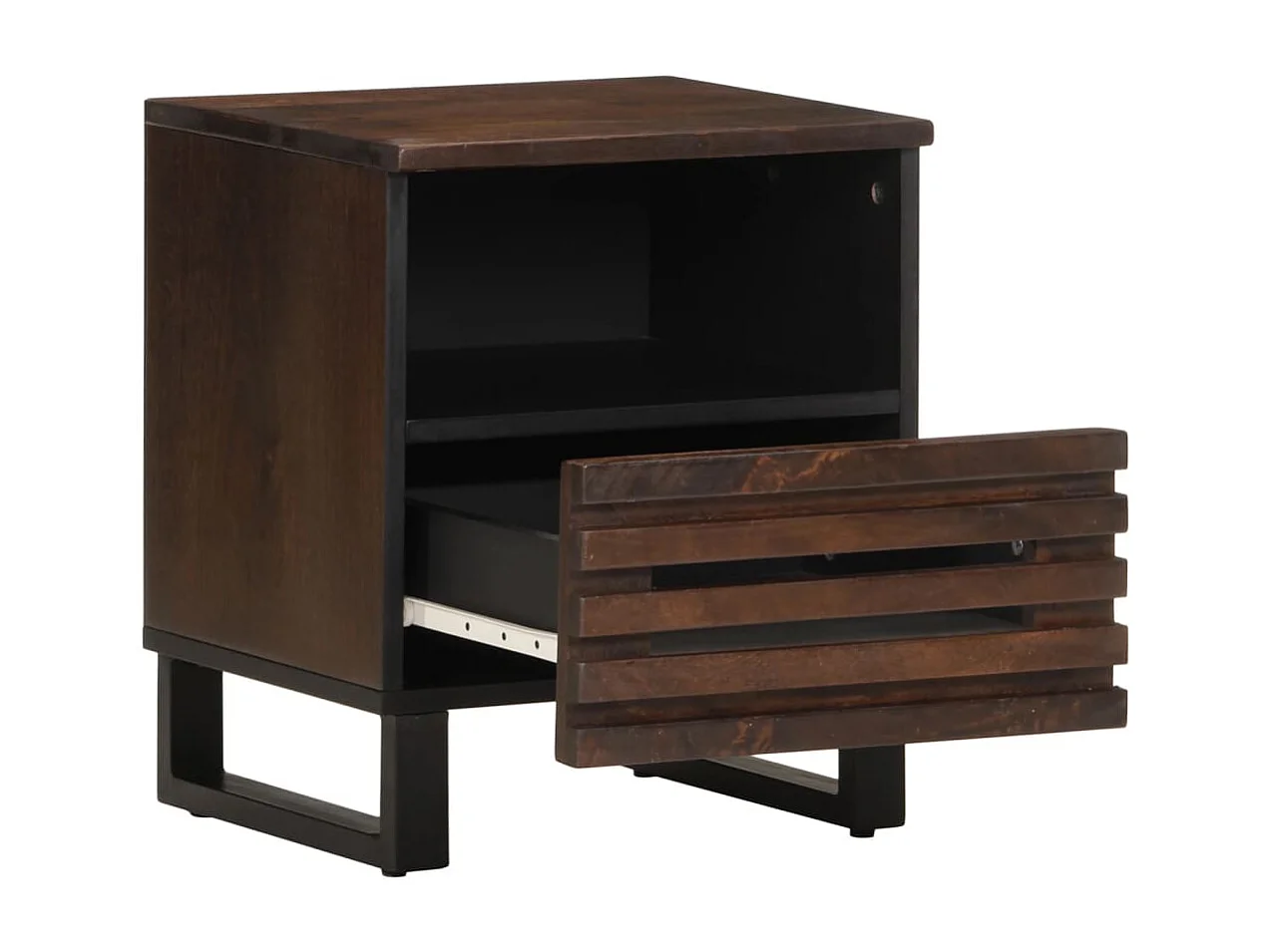 Mesitas de noche 2 uds madera maciza de mango 40x34x46 cm ES873457