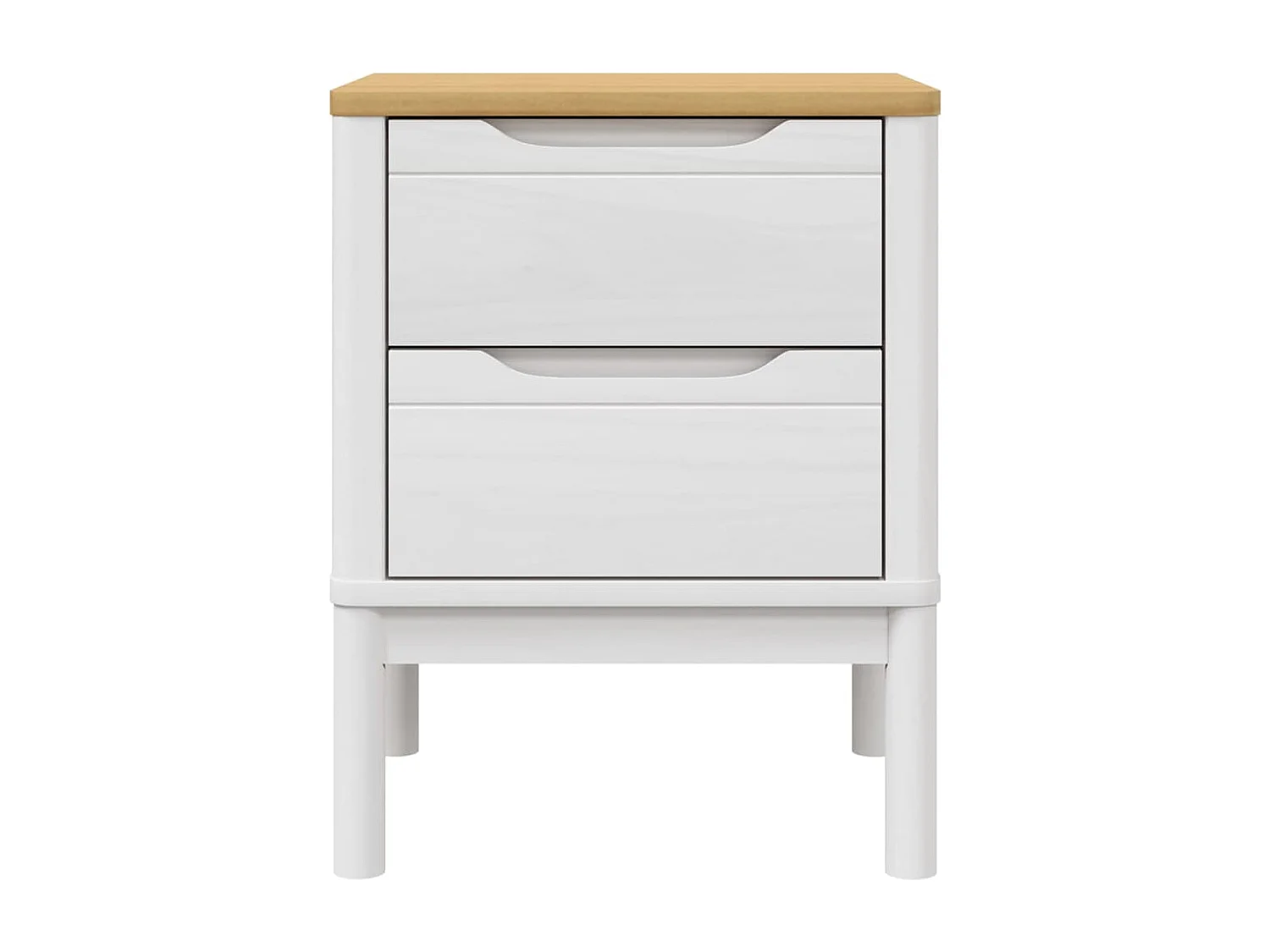 Table de chevet FLORO blanc 45x39x57 cm bois de pin massif FR51118