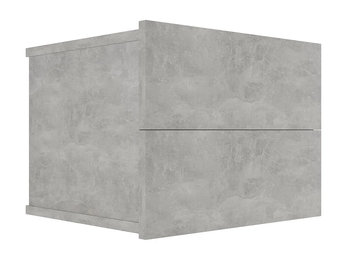 Lot de 2 Tables de chevet Gris béton 40x30x30 cm Bois ingénierie FR96630