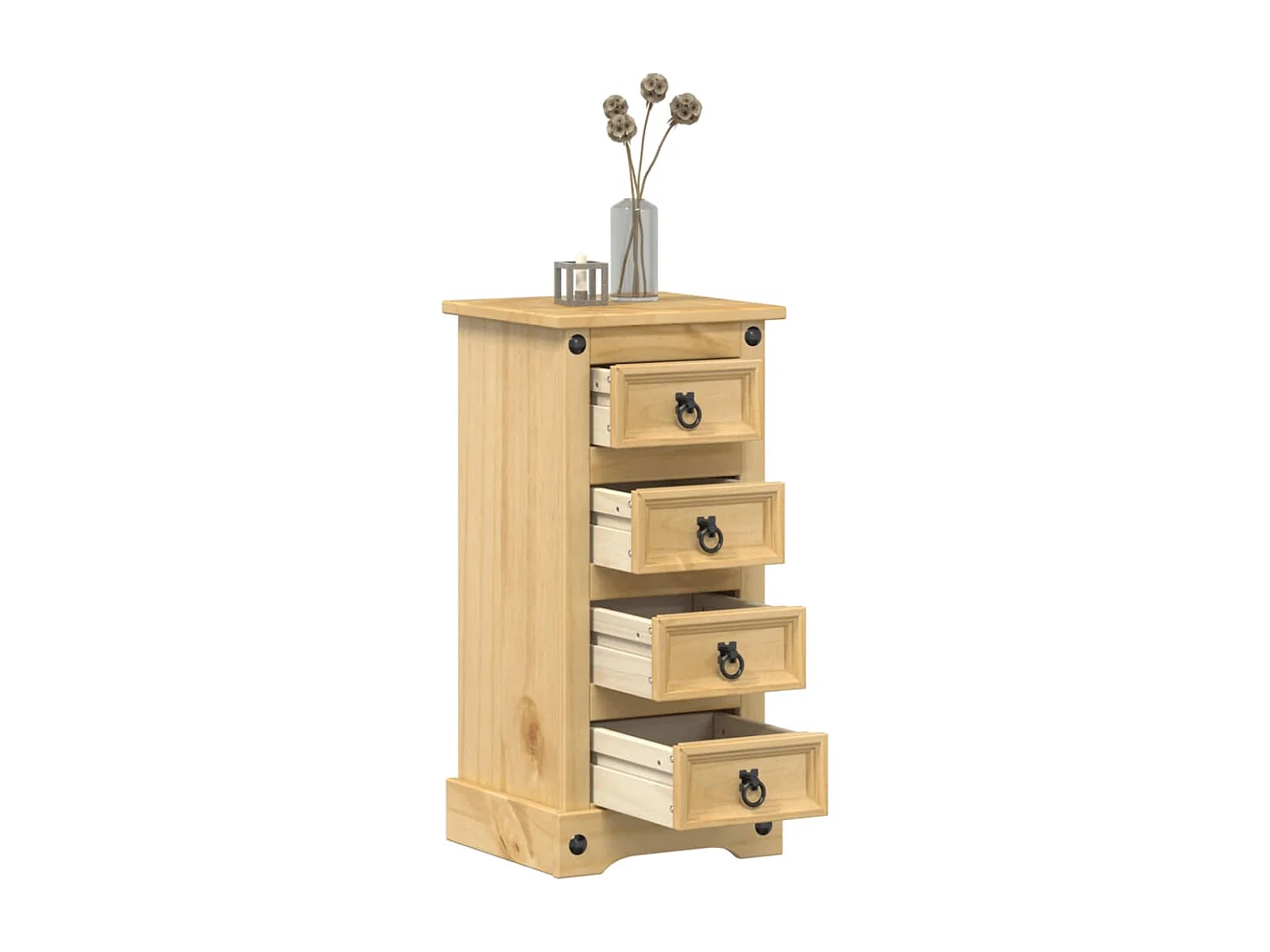 Nachtkastje Corona 35x32,5x74 cm massief grenenhout BE921647