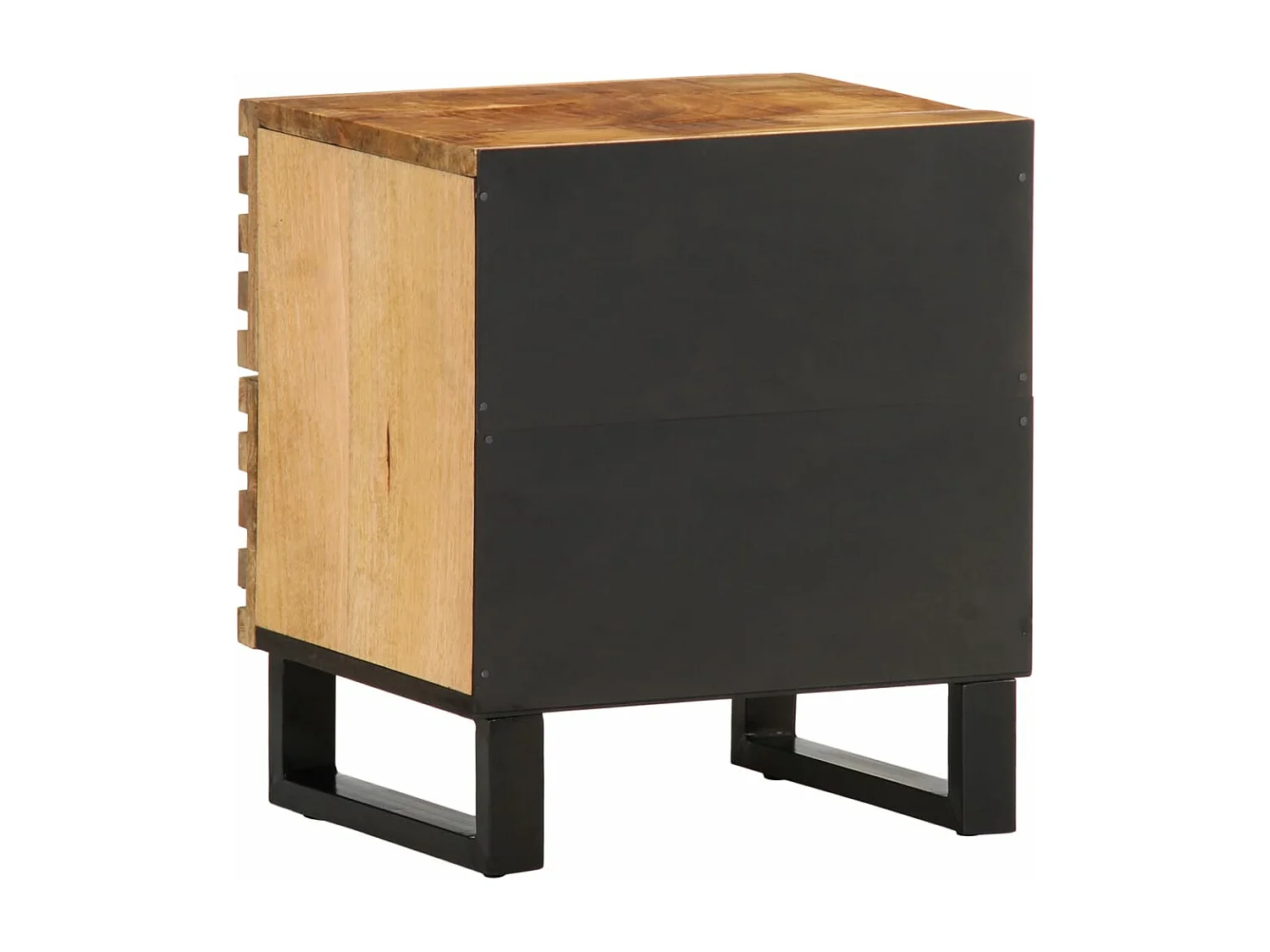 Table de chevet 40x34x46 cm bois de manguier massif brut FR88049