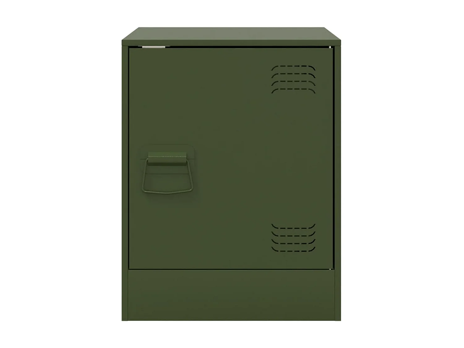 Lot de 2 Tables de chevet vert olive 34,5x39x44 cm acier FR22883