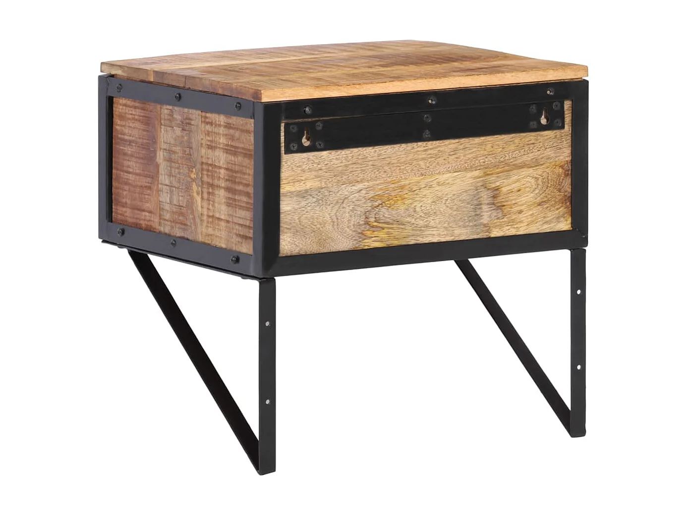 Table de chevet 40x35x40 cm bois de manguier massif FR49041