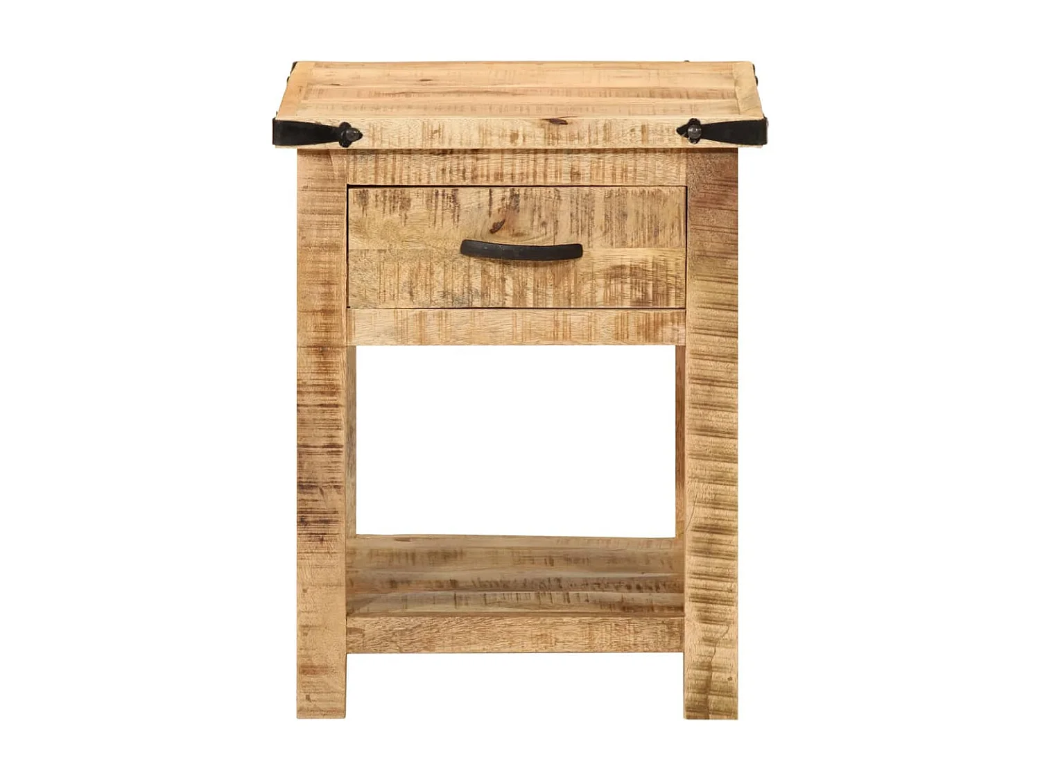 Table de chevet 40x40x50 cm bois de manguier massif FR20608